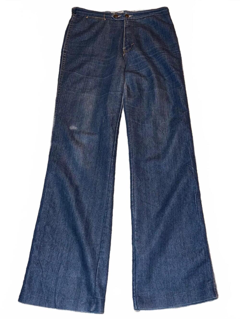 Vintage Bay Britches Stretch Dark Wash Flare Jeans 13/14 Y2K Wide Leg Denim